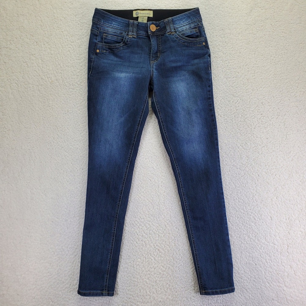 Democracy Ab Solution Skinny Jeans Women 2 Dark Wash Blue Denim B1641XXCD‎